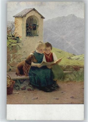 Bilderbuch lesen - Dacke auf der Bank - Wegekreuz - Verlag Seemann Nr. 130 - Künstler sign Kleehaas