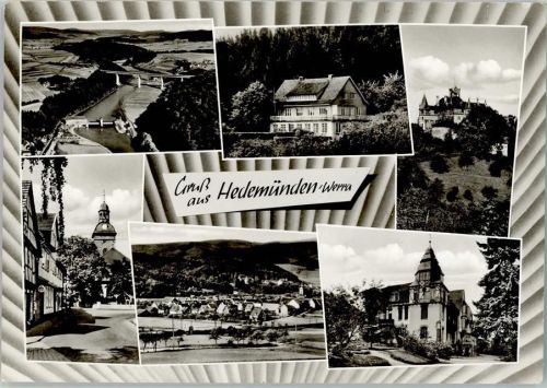 Hedemünden Ortsansichten Brücke Mehrfachaufnahme