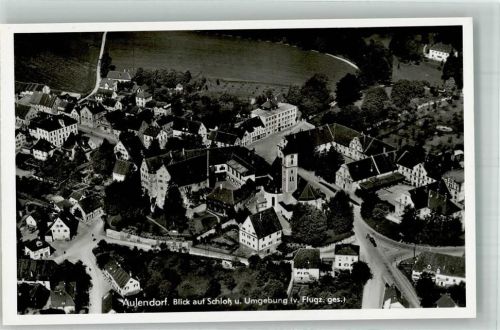Aulendorf Fliegeraufnahme Blick auf Schloss u. Umgebung freigeg. d. R.L.M.