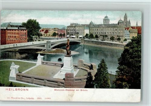 Heilbronn Bismarck-Denkmal mit Brücke