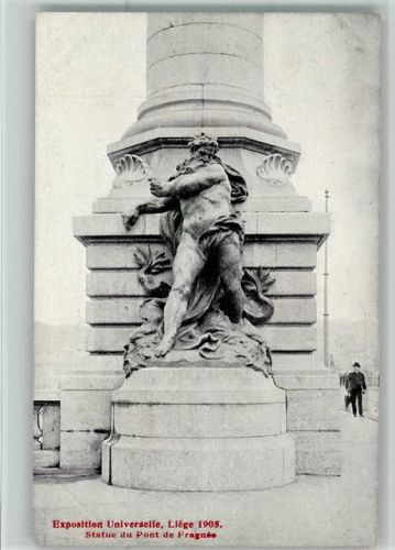 Exposition 1905 - Statue du Pont de Fragnee AK