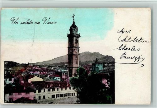 Varese 1905 Ortsansicht Kirche