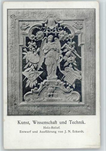 Holz Relief von J.N. Eckhardt Engel