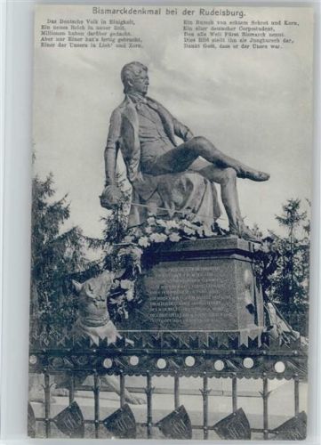 Saaleck Bismarck Denkmal bei der Rudelsburg Rottweiler