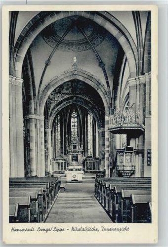 Lemgo Nikolaikirche Innenaufnahme ex Sammlung Busse