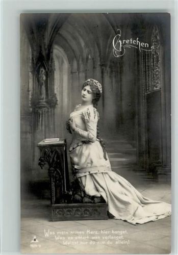 Serie 4034-8 Foto AK Gebet in der Kirche