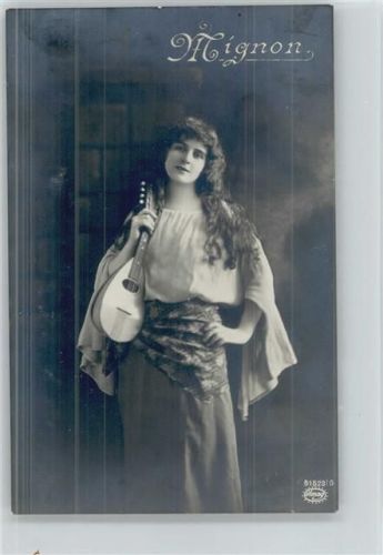 Laute - Verlag Amag Serie 61523-6 - Foto AK Mandoline Mignon 1917