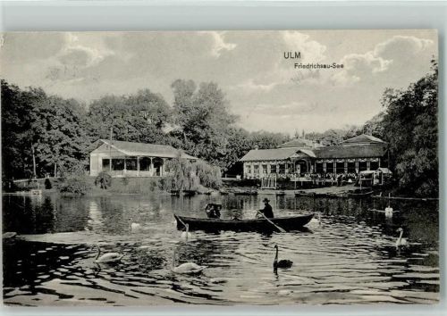 Ulm Friedrichsau-See Ruderboot Schwäne