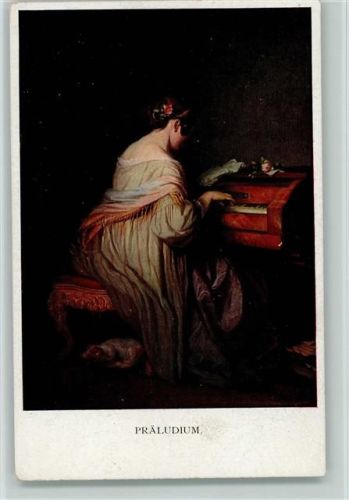 1915 Nr. 1088 Munk Präludium - Frau spielt am Spinett - sing Underwood