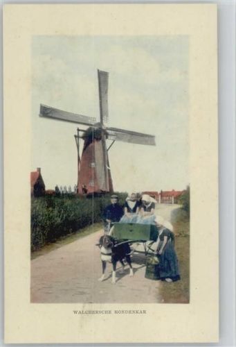 Nr. 355 Firma den Boer - Walchersche Hundekarren , Trachten, Windmühle