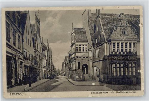 Lemgo Mittelstraße Rathauslaube ex Sammlung Busse