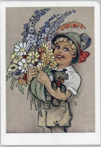Nr. 151 - Blumenstrauß - Hund -