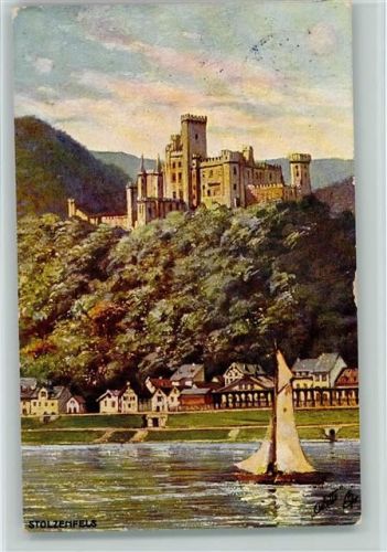 1911 Weite, weite Welt Oilette Serie Rheinburgen II Nr. 679 B Stolzenfels