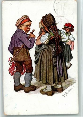 Schwarzwaldtrachten Nr. 10 AK Beithan, E. Künstlerkarte