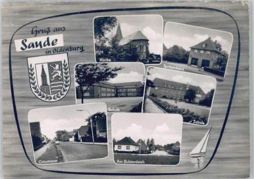 Sande Kirche Spritzenhaus Schule Ortsstrasse am Bulsterdeich