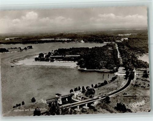 Haltern Luftaufnahme Südufer Strandbad und Seeterrassen Hotel Seehof
