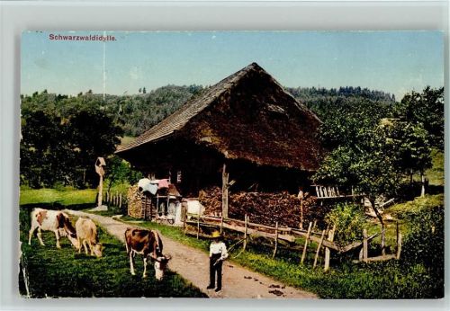 GMT Verlag color Schwarzwald Idylle , Kühe weiden, Bauer, Flurkreuz / Marterl