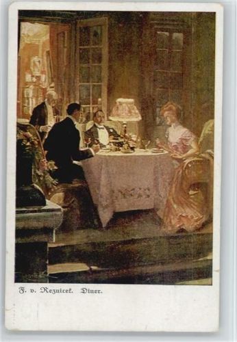 Diner mit zwei Männer - Glamour Frau -