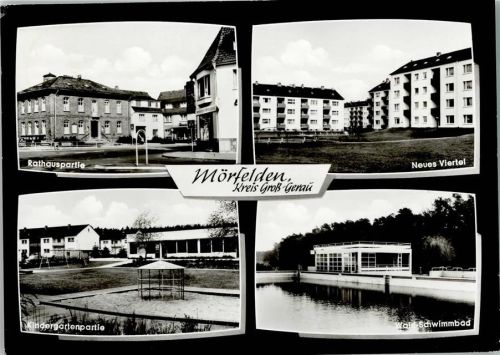 Mörfelden Rathauspartie Neues Viertel Kindergarten Wald-Schwimmbad 4-Bildaufnahme