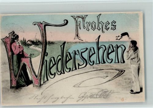 Frohes Wiedersehen , große Buchstaben 1904 AK