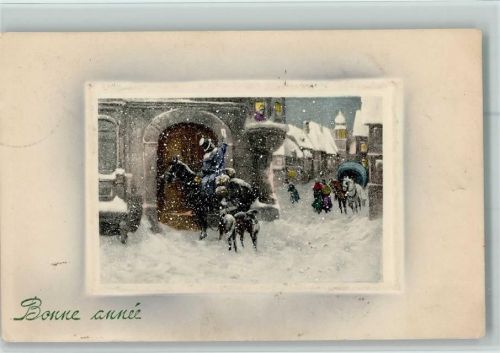 V.K. Vienne 5071 - Bonne Annee - Briefträger im Winter AK