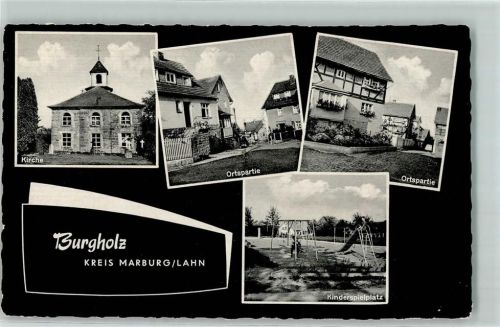 Kirchhain Burgholz Kirche Kinderspielplatz