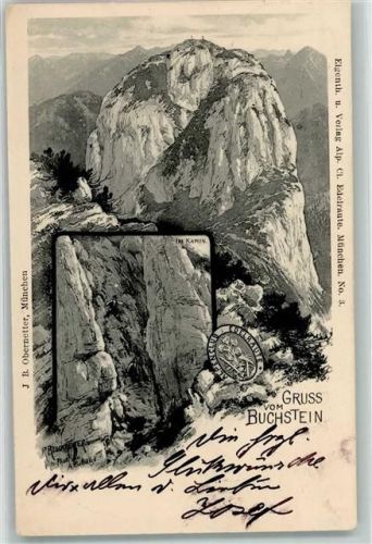 Bad Wiessee 1905 Gruss aus vom Buchstein sign. Reschreiter Verlag Alpenclub Edelraute