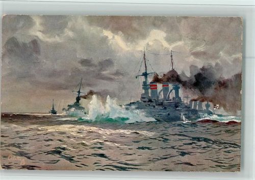 Serie Kriegsschiffe Nr. 877 - sign Hans Bordt , gute Erhaltung - Marine
