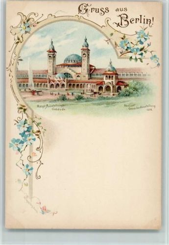 Berlin Mitte Grus aus - Gewerbe-Ausstellung 1896, gute Erhaltung AK