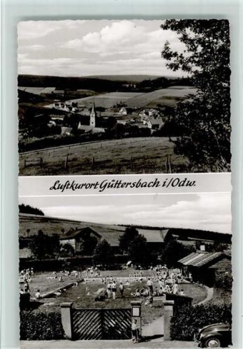 Güttersbach 1958 Gasthof Zur Zentlinde, Posthilfsstellen Stempel , gute Erhaltung AK
