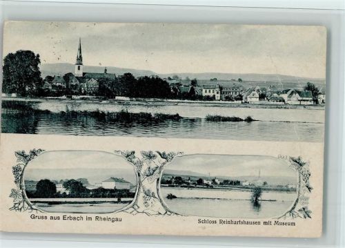 Erbach 1924 Partie am Rhein, gute Erhaltung