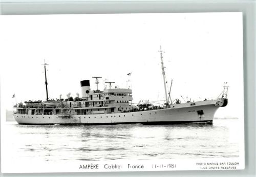 Schiff Ampere, Cablier France 1981 Foto AK