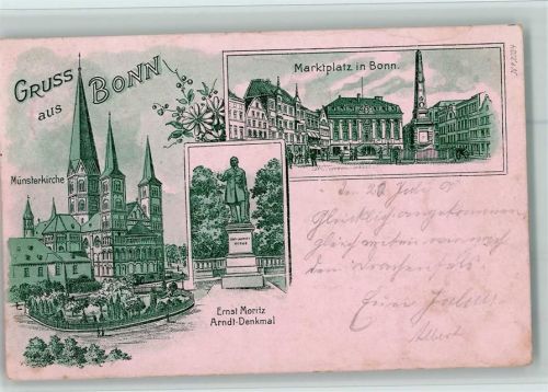 Bonn Münsterkirche Marktplatz Ernst Moritz Arndt Denkmal
