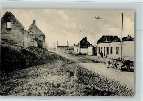 Cuts 1915 WK I - Strasse, zerstörte Gebäude, gute Erhaltung AK