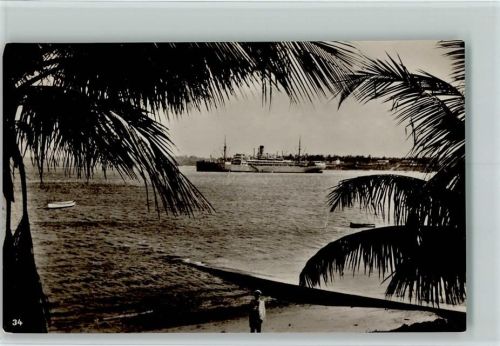 Daressalam 1930 Foto AK Schiff liegt auf Reese AK
