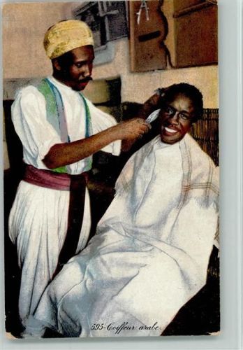Volkstypen aus Arabien - mit dem Messer rasieren Friseur