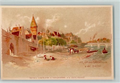 Ulm Kunstverlag Freytags Kunstblätter in Postkartenform Nr. 9 - Serie Württemberg , sehr gute Erhaltung AK