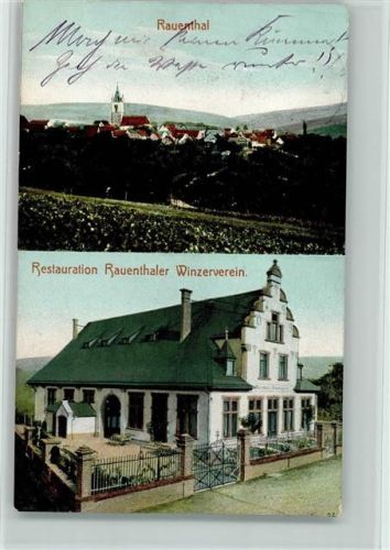 Rauenthal Blick nach Rauenthal Restauration Rauenthaler Winzerverein 2-Bildaufnahme