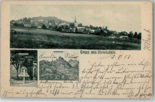 Ulrichstein 1903 Gesamtansicht Kriegerdenkmal Schlossberg