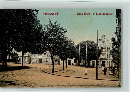 Hohenwestedt 1908 Ecke Kieler u. Lindenstraße, gute Erhaltung AK