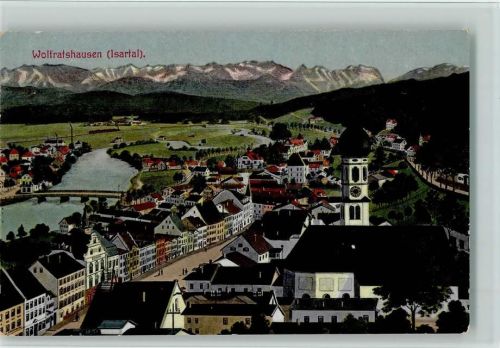 Wolfratshausen Panorama, schöne AK Verlag Guido Beck Nr. 408 AK