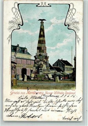 26548 W2982 Norderney 1906 - Kaiser Wilhelm Denkmal