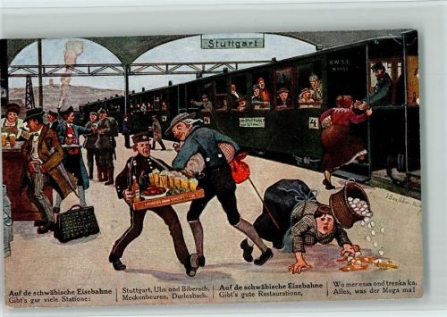 Schwäbiscche Eisenbahn I. Serie 201 - Dienstmann mit Bauchladen