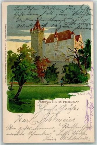 Deggendorf 1904 Schloß Egg sign.Krämer