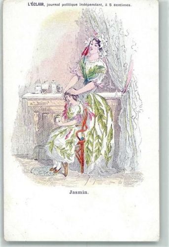 1899 L`Eclair Politische Zeitschrift sign.Grandville Blumen vermenschlicht Werbung