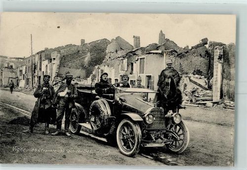 Vigneulles 1917 Trümmerort Auto Militär WK I Verlag Schaar & Dathe Nr. 108 AK