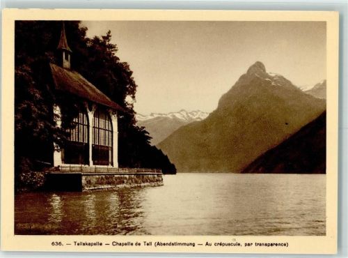 Seelisberg Nr. 636 Tells Kapelle Carte Postale Lumineuse Rene Clerc AK