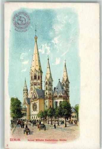 Berlin Mitte 1900 Nr. 2 Kaiser Wilhelm Kirche AK