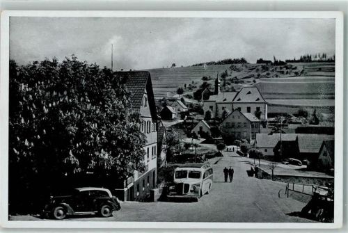 Wildflecken Reisebus Oltimer-Cabrio Dorfkirche