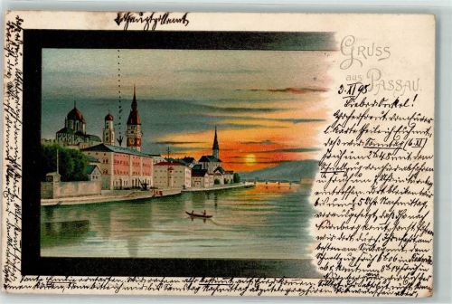 Passau 1898 Abendsonne